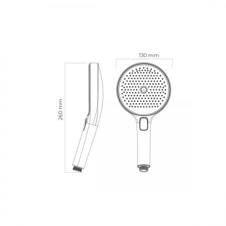 Oltens Luva EasyClick ruční sprcha, 3 funkce, chrom 37109100