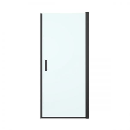 Oltens Rinnan sprchový kout 80x100 cm, obdélníkový, dveře se zástěnou, matná černá/průhledné sklo, 20215300