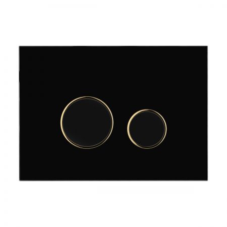 Oltens Lule splachovací tlačítko, matná černá/matná zlatá/matná černá 57106300
