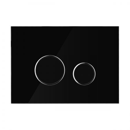 Oltens Lule splachovací tlačítko, skleněné, černá/chrom/černá 57201300