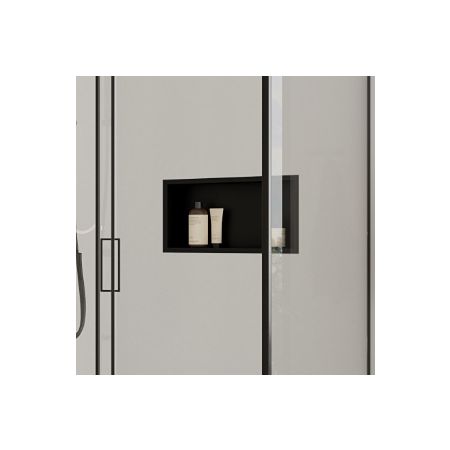 Oltens Grotta Einbauregal 30x60x10 cm schwarz matt 97001300