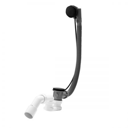 Oltens Oster automatic bath siphon with a knob black matte 03001300
