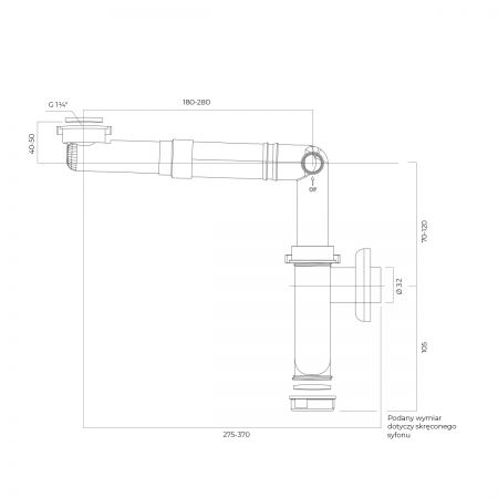 Oltens Jens teleskopický umyvadlový sifon, kompaktní, bílý 02102000