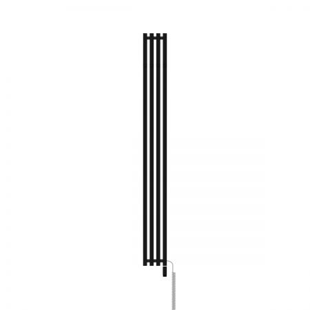 Oltens Stang S (e) koupelnový radiátor 180x18 cm, elektrické, matná černá 55125300