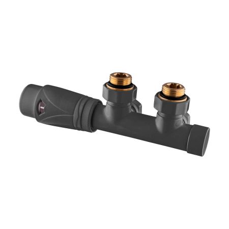Oltens Varmare Ventil integrated thermostatic valve for radiators, left-hand, graphite, 55901400