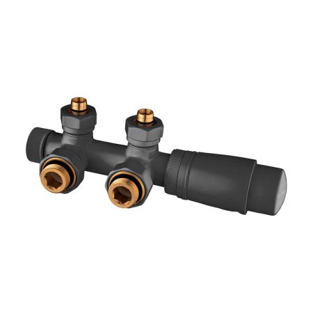 Oltens Varmare Ventil integrated thermostatic valve for radiators, left-hand, graphite, 55901400