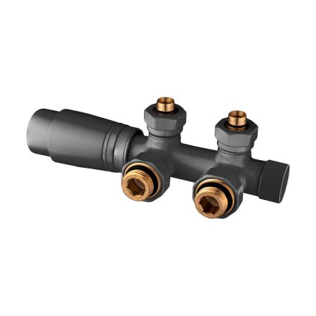 Oltens Varmare Ventil integrated thermostatic radiator valve set, right-hand, graphite, 55902400