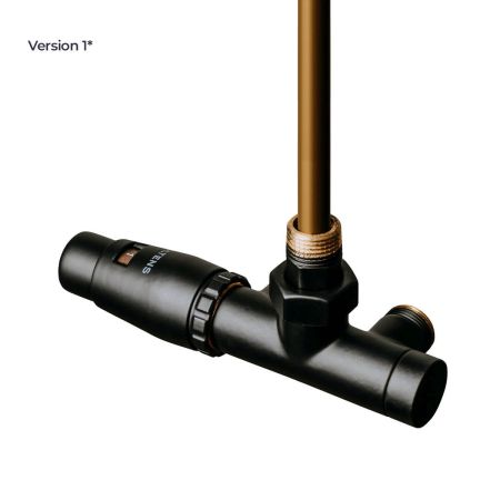 Oltens Varmare Ventil single-hole thermostatic set for radiators, left-hand type, matte black 55905300