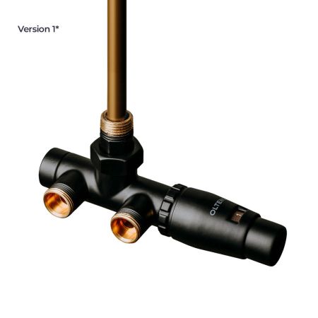 Oltens Varmare Ventil single-hole thermostatic set for radiators, left-hand type, matte black 55905300