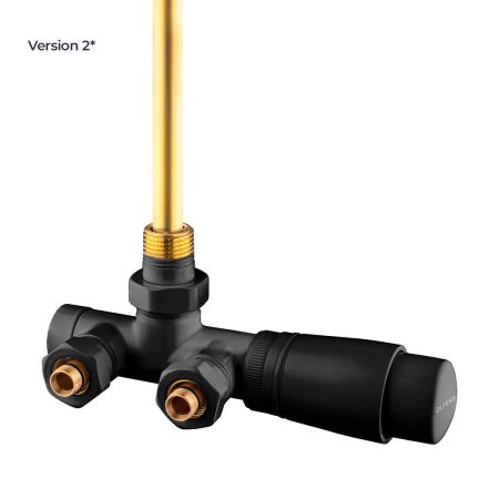 Oltens Varmare Ventil single-hole thermostatic set for radiators, left-hand type, matte black 55905300