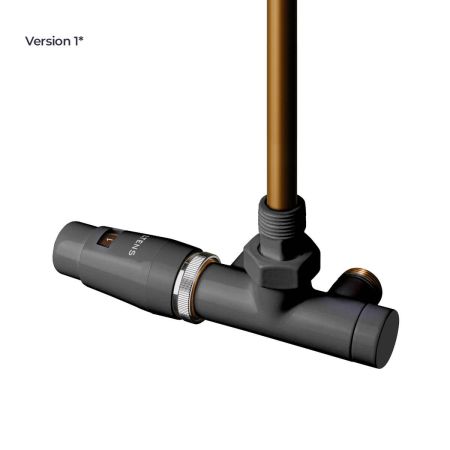 Oltens Varmare Ventil single-hole thermostatic set for radiators, left-hand type, graphite 55905400