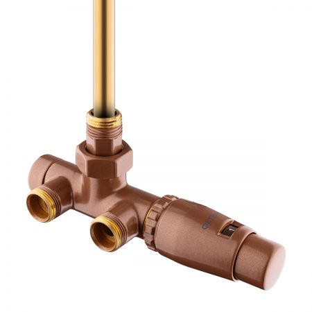 Oltens Varmare Ventil Jednootvorová termostatická radiátorová souprava levá, měď kartáčovaná 55905610