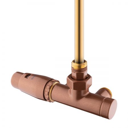 Oltens Varmare Ventil Jednootvorová termostatická radiátorová souprava levá, měď kartáčovaná 55905610