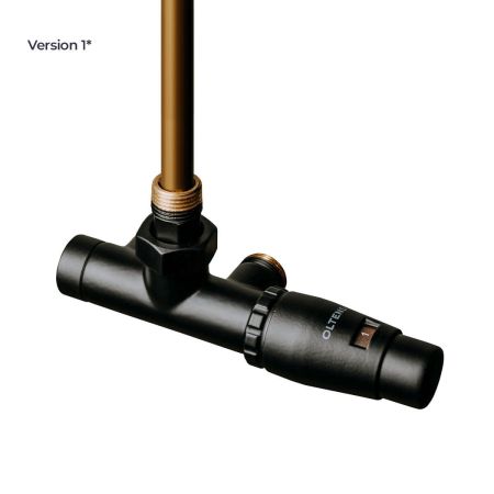 Oltens Varmare Ventil single-hole thermostatic set for radiators, right-hand type, matte black 55906300