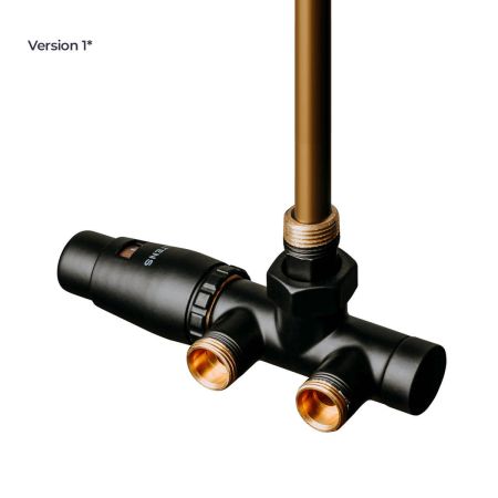 Oltens Varmare Ventil single-hole thermostatic set for radiators, right-hand type, matte black 55906300