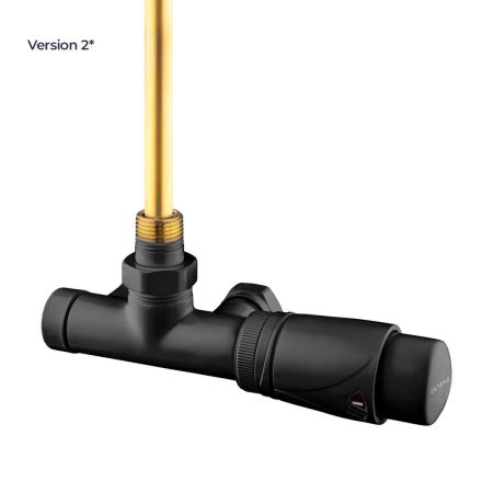 Oltens Varmare Ventil single-hole thermostatic set for radiators, right-hand type, matte black 55906300