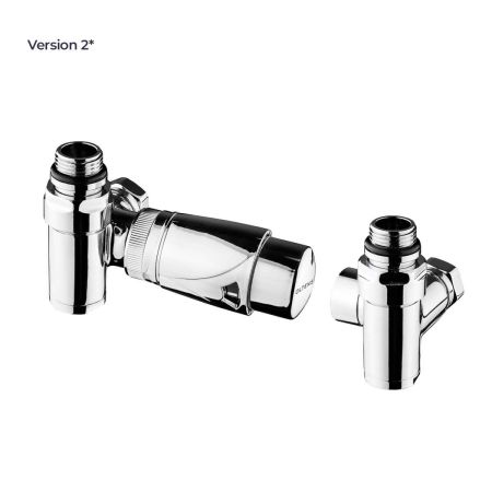 Oltens Varmare Ventil thermostatic set for radiators with a tee connector, left-hand type, chrome finish, 55913100