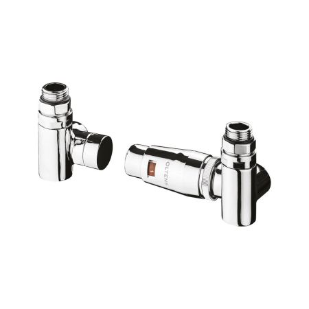 Oltens Varmare Ventil thermostatic set for radiators with a tee connector, right-hand type, chrome finish, 55914100