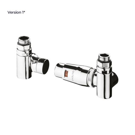 Oltens Varmare Ventil thermostatic set for radiators with a tee connector, right-hand type, chrome finish, 55914100