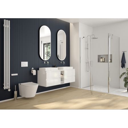 Oltens SmartFrisk závěsná mycí WC mísa s povrchovou úpravou SmartClean se sedátkem bílá 42038000