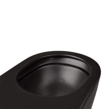 Zestaw Oltens Hamnes miska WC wisząca PureRim z deską wolnoopadającą czarny mat 42014300