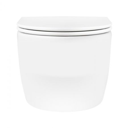 Zestaw Oltens Holsted miska WC wisząca PureRim z deską wolnoopadająca biały 42017000