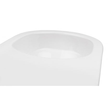 Satz Oltens Holsted wandmontiertes PureRim-Toilettenbecken mit langsam schließendem Toilettensitz, weiß 42017000