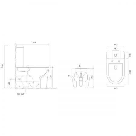 Oltens Jog Stille kompakt miska WC spłukiwanie wirowe biały 44000000