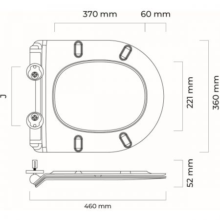 Satz aus Oltens Hamnes wandmontiertes PureRim-Toilettenbecken mit SmartClean-Schicht mit langsam schließendem Slim-Toilettensitz 42515000