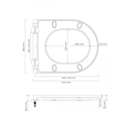 Oltens Jog Ovan Slim toilet seat, soft close, white 45116000