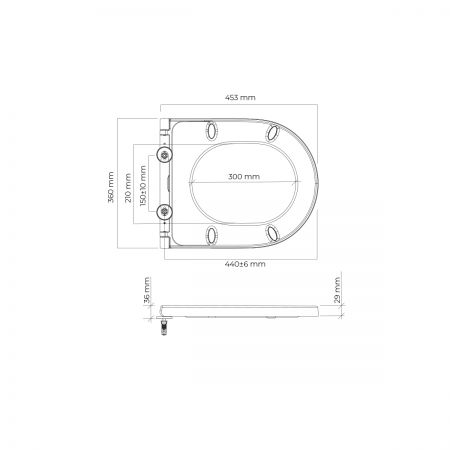 Oltens Jog toilet seat, soft close, white 45117000