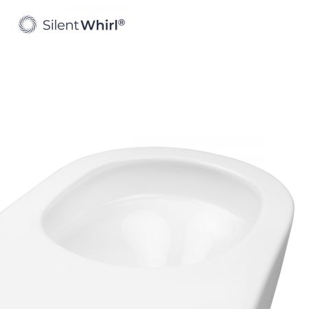Zestaw Oltens Hamnes Stille miska WC wisząca PureRim z powłoką SmartClean z deską wolnoopadającą biały 42523000