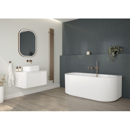 Oltens Lom Thin umyvadlo 45 x 30 cm, na desku, s povrchovou úpravou SmartClean, bílé 40827000