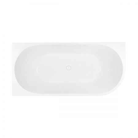 Oltens Delva free-standing corner bathtub 150x75 cm, left, white 11007000