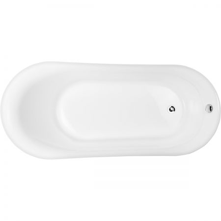 Oltens Gocta free-standing bath 160x75 cm oval Acryl white 12006000