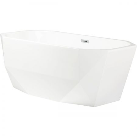 Oltens Stygg free-standing bath 160x73 cm oval Acryl white 12005000