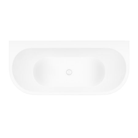 Oltens Hulda wandmontierte freistehende Badewanne 170x80 cm Acryl weiß glänzend 12021000