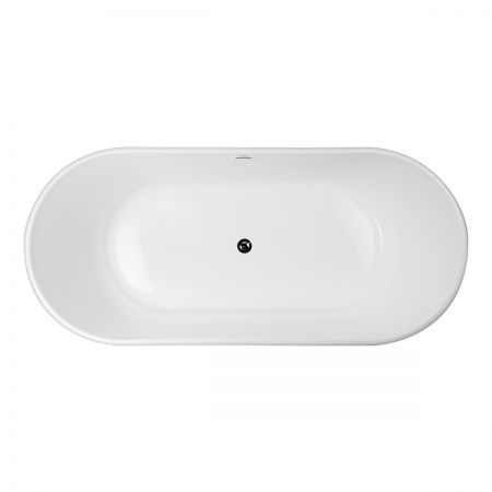 Oltens Inga free-standing bath 170x80 cm oval Acryl white 12004000