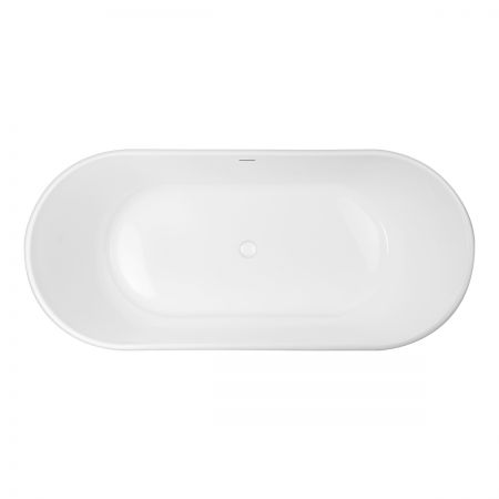 Oltens Inga freistehende Wanne 157x75 cm oval Acryl weiß 12007000