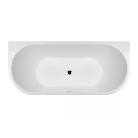 Oltens Begna wall-mounted bath 170x75 cm oval Acryl white 12011000