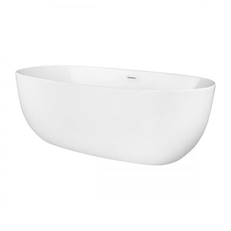 Oltens Ebba free-standing bath 170x80 cm oval Acryl white 12012000