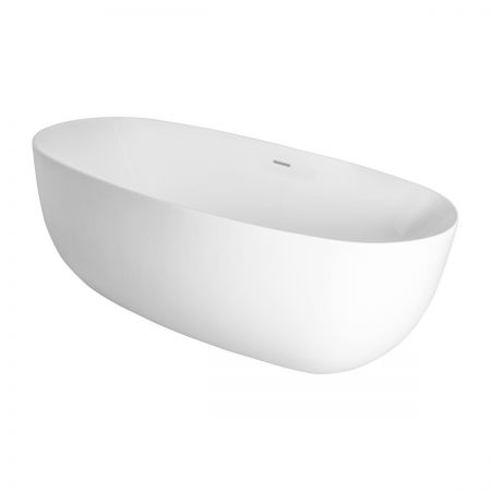 Oltens Ebba free-standing bath 170x80 cm oval Acryl white 12012000