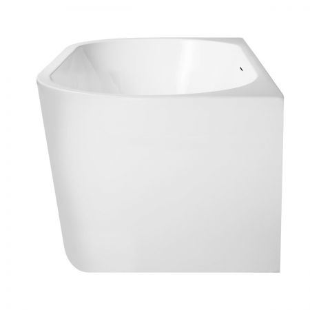 Oltens Delva free-standing back-to-wall bathtub 150x70 cm acrylic oval white 12018000