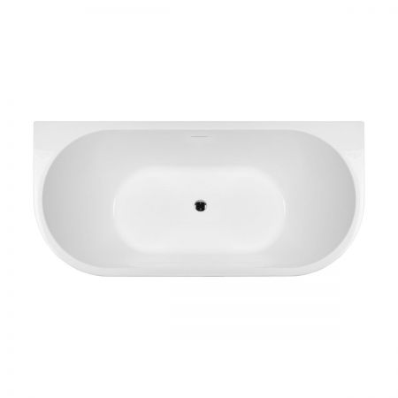 Oltens Delva freistehende wandhängende Badewanne 170x80 cm Acryl oval weiß 12019000