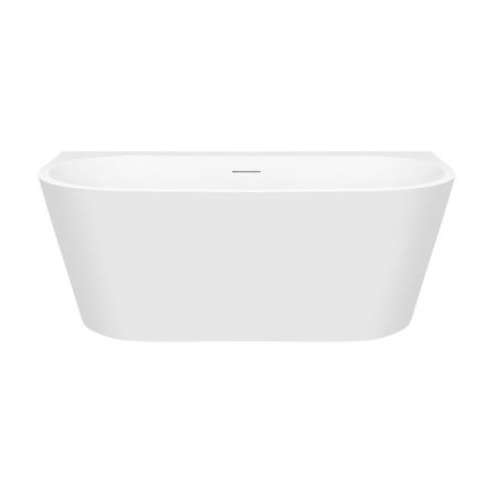 Oltens Hulda free-standing back-to-wall bathtub 160x75 cm acrylic white 12020000