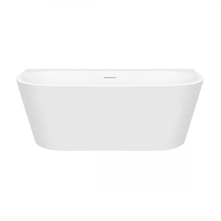 Oltens Hulda free-standing back-to-wall bathtub 170x80 cm, acrylic, white gloss 12021000