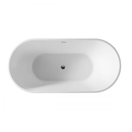Oltens Yrsa free-standing bath 160x75 cm oval acrylic white 12023000