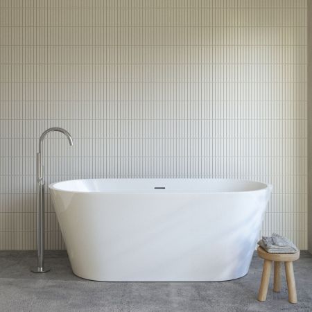 Oltens Yrsa free-standing bath 150x75 cm oval acrylic white 12022000