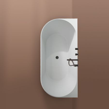 Oltens Hamnes vana ke stěně 170x80 cm, bílá 12026000