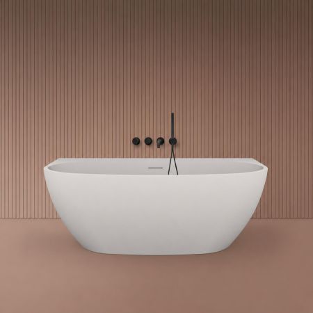 Oltens Luma wanna wolnostojąca 160x75 cm przyścienna biała 12027000